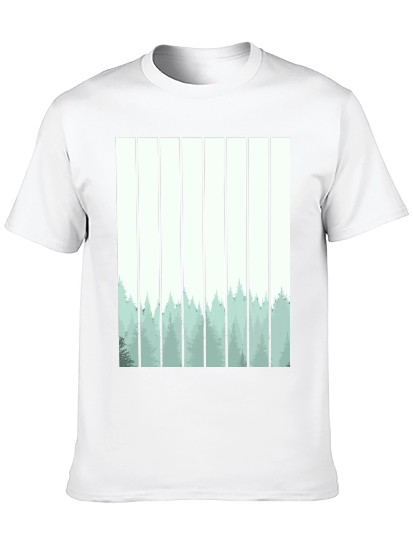 Abstract Forest Graphic Tee - Mens Black T-Shirt