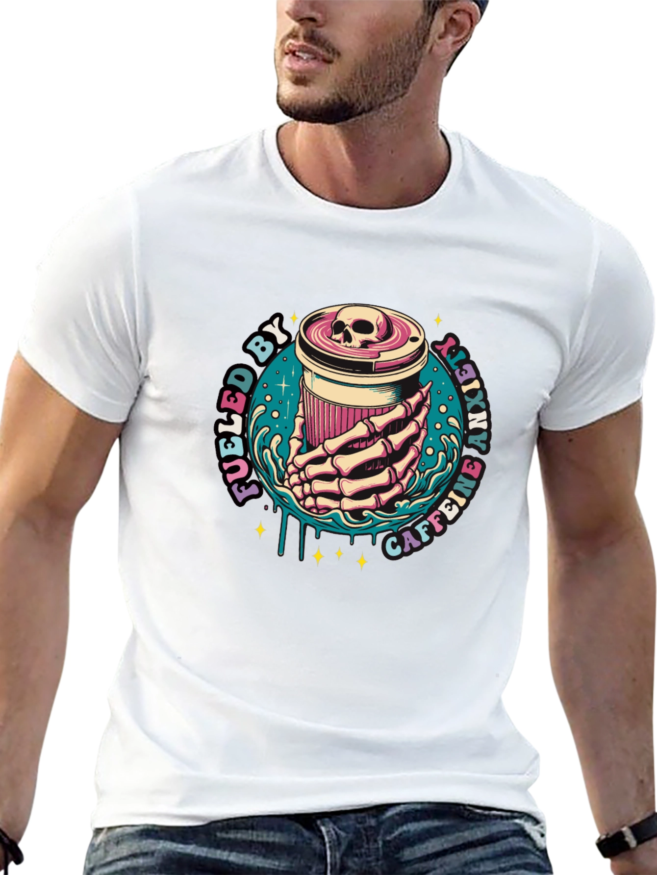 Fueled By Caffeine Anxiety T-Shirt