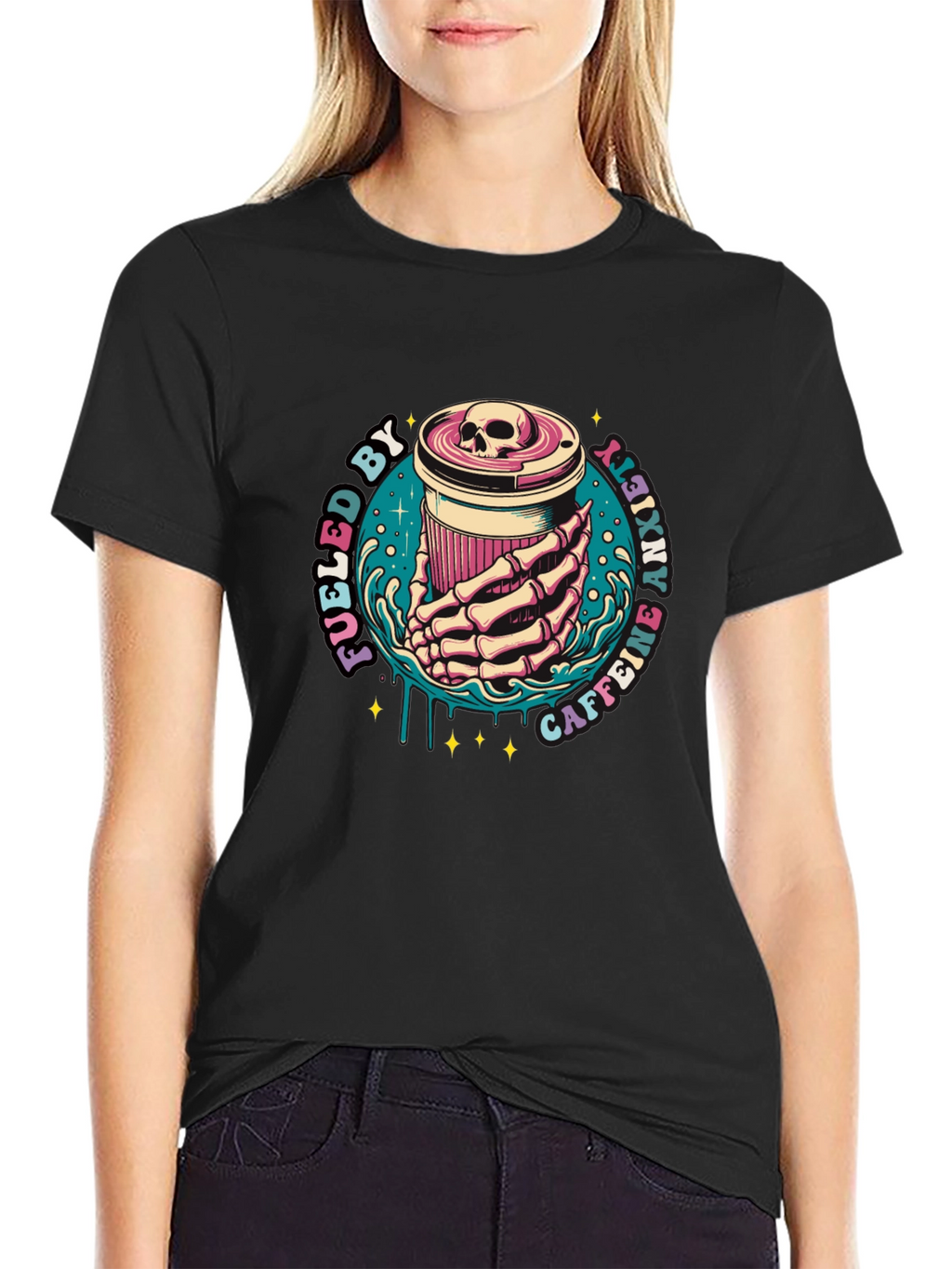 Fueled By Caffeine Anxiety T-Shirt