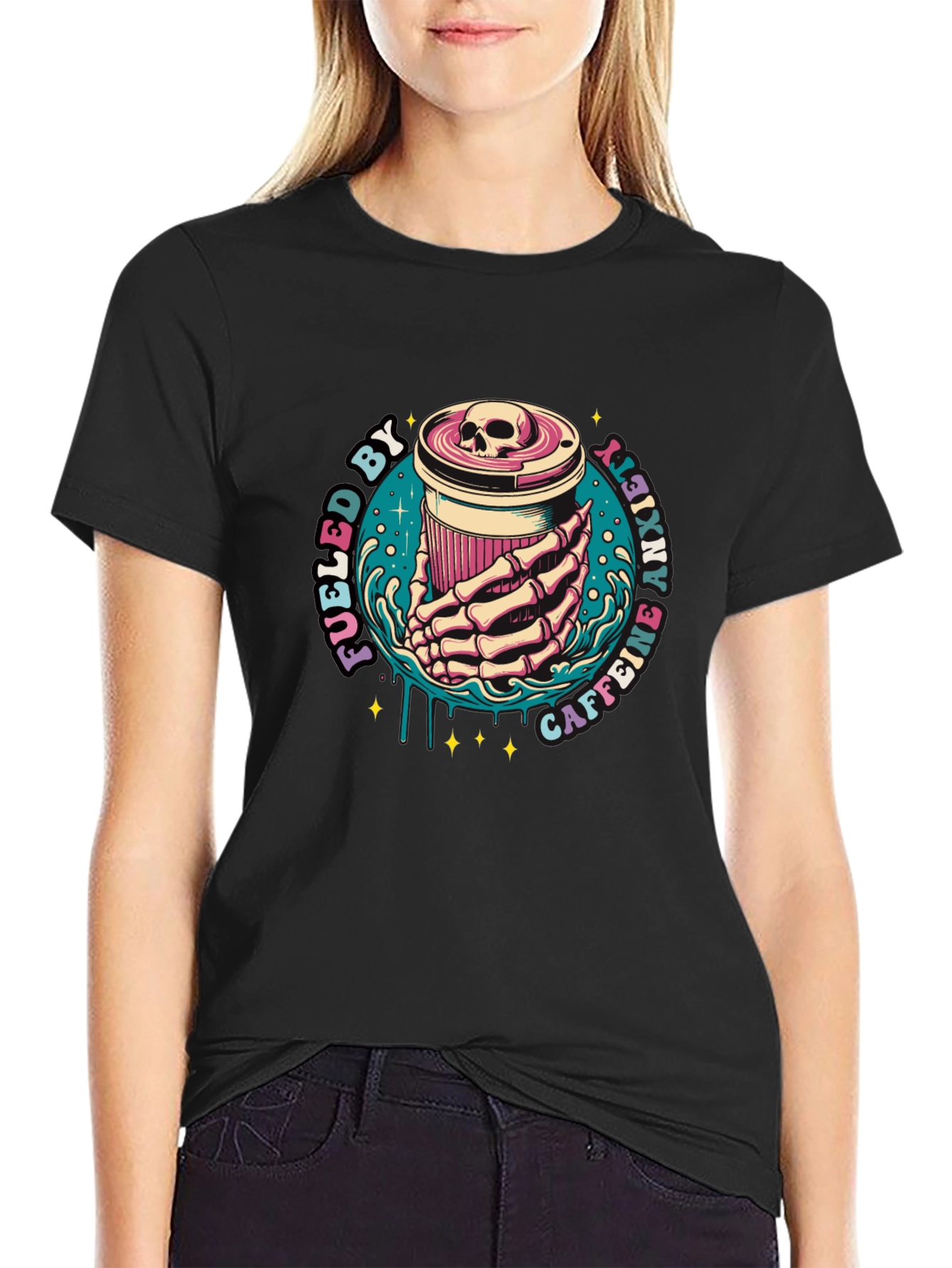 Fueled By Caffeine Anxiety T-Shirt