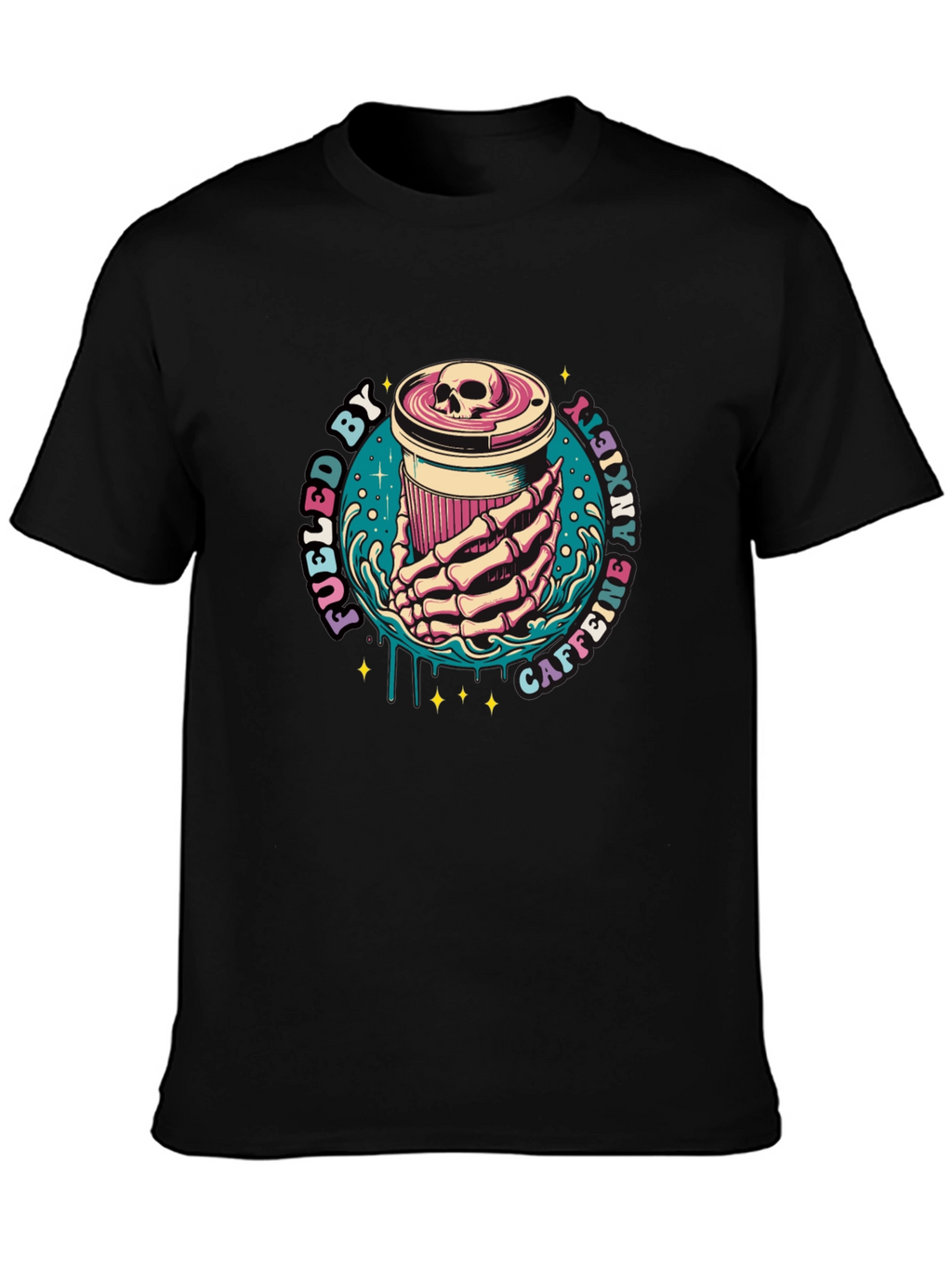 Fueled By Caffeine Anxiety T-Shirt