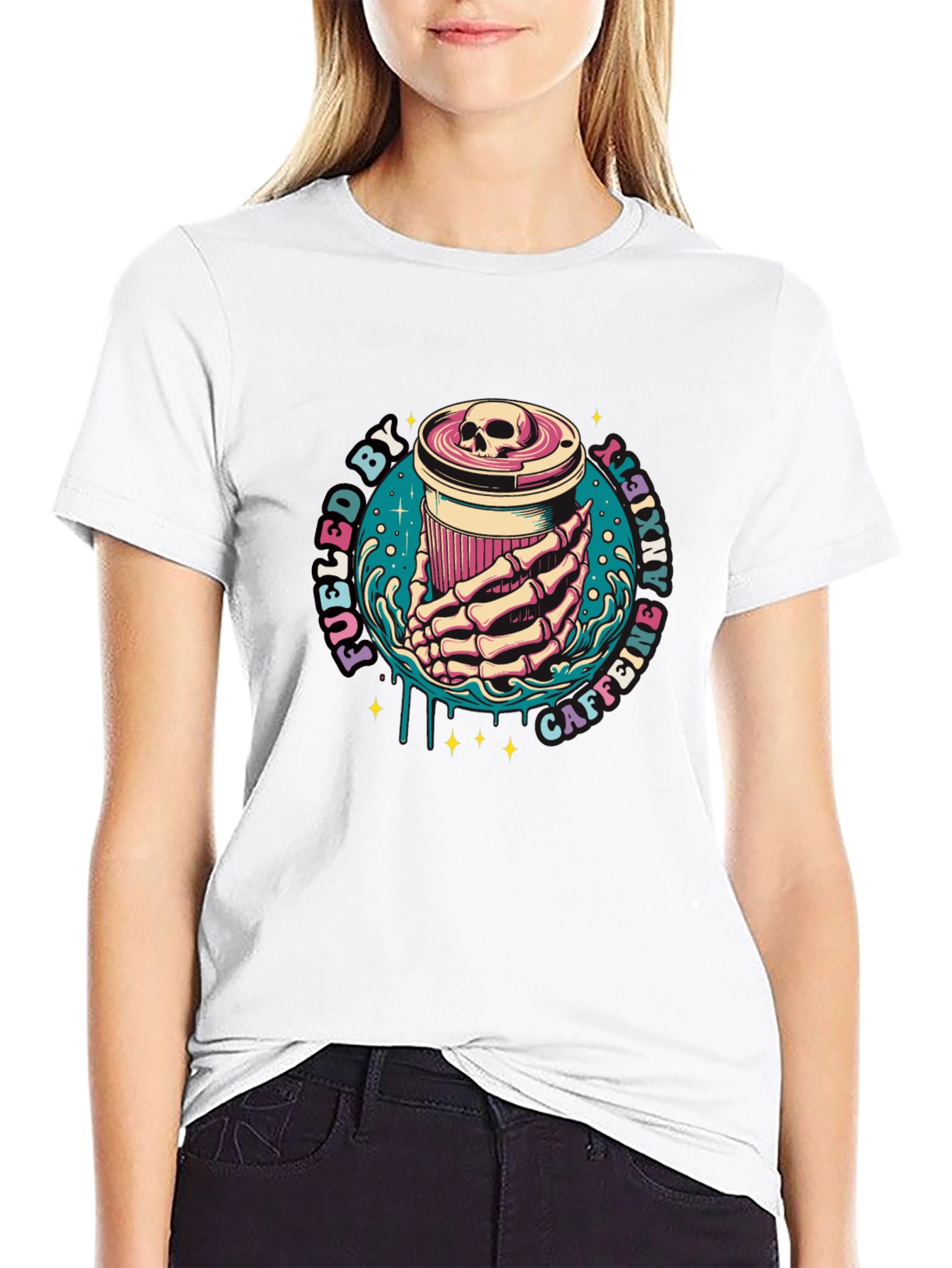 Fueled By Caffeine Anxiety T-Shirt