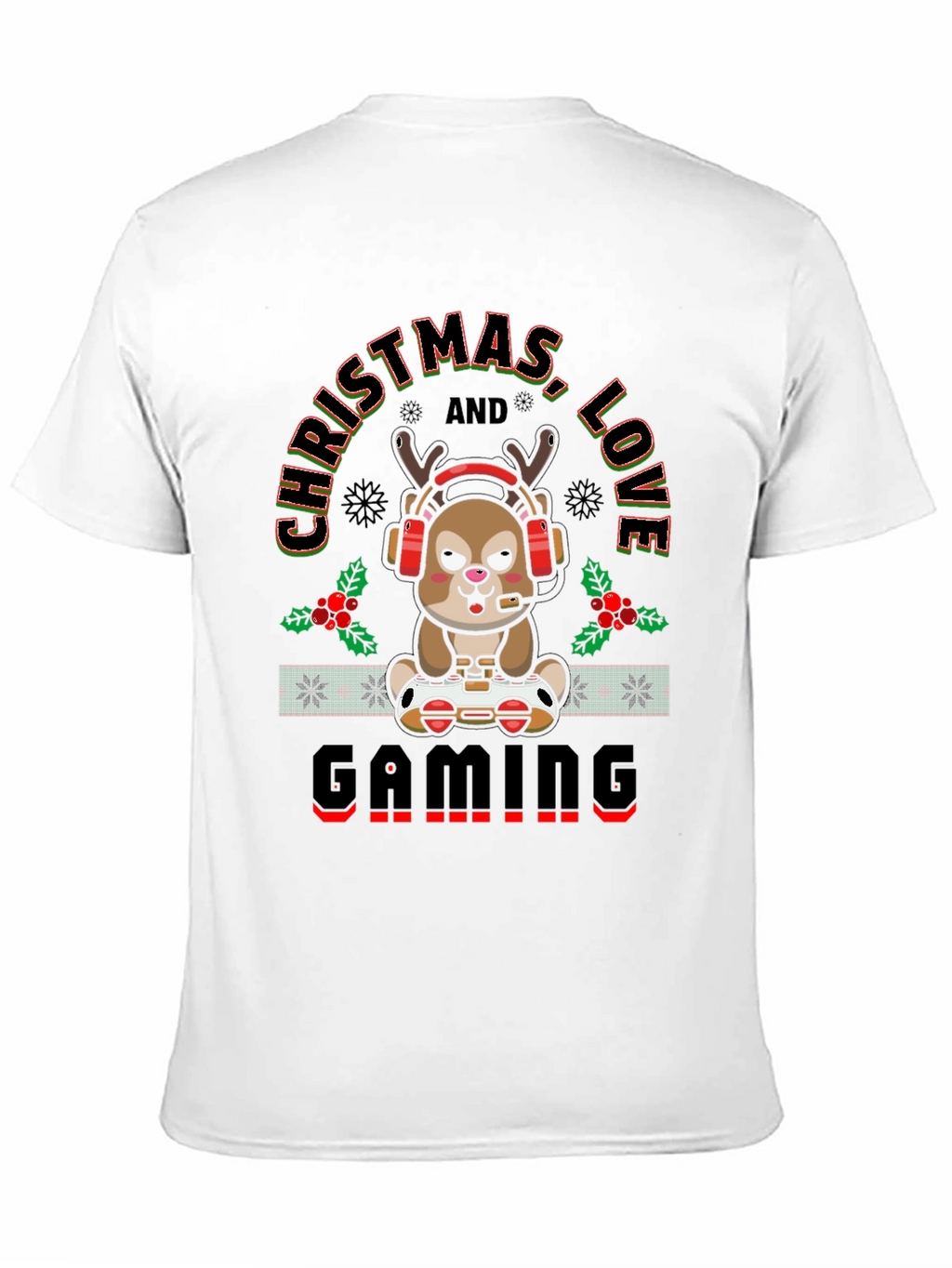 Christmas Love Gaming Deer T-Shirt