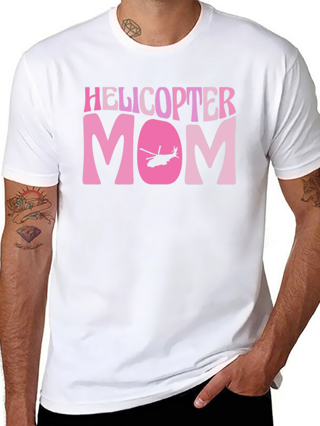 Helicopter Mom Black Graphic T-Shirt