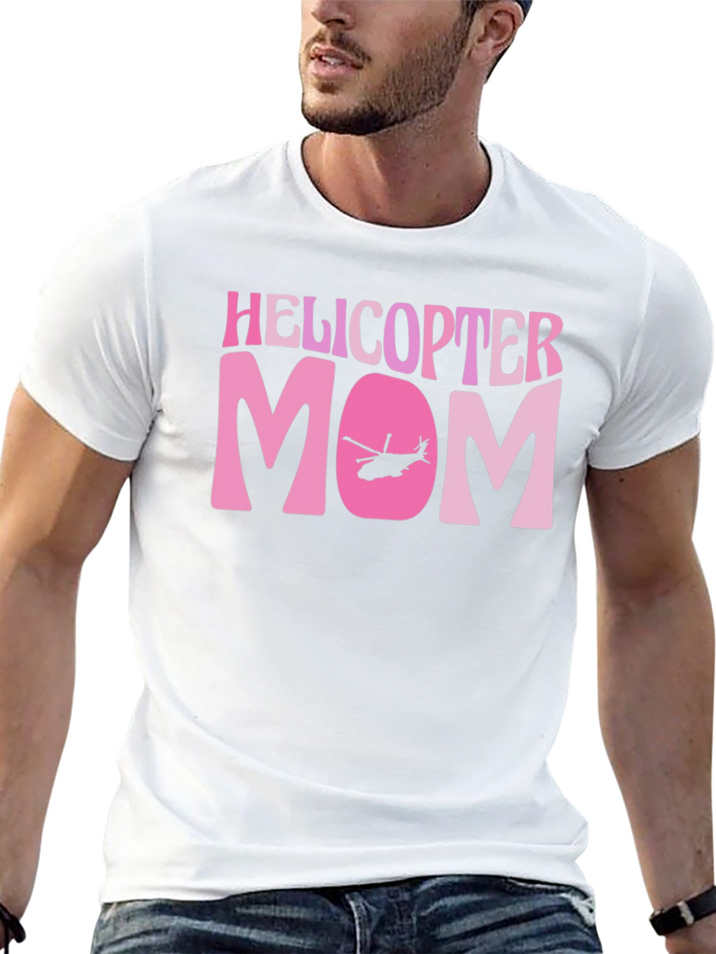 Helicopter Mom Black Graphic T-Shirt