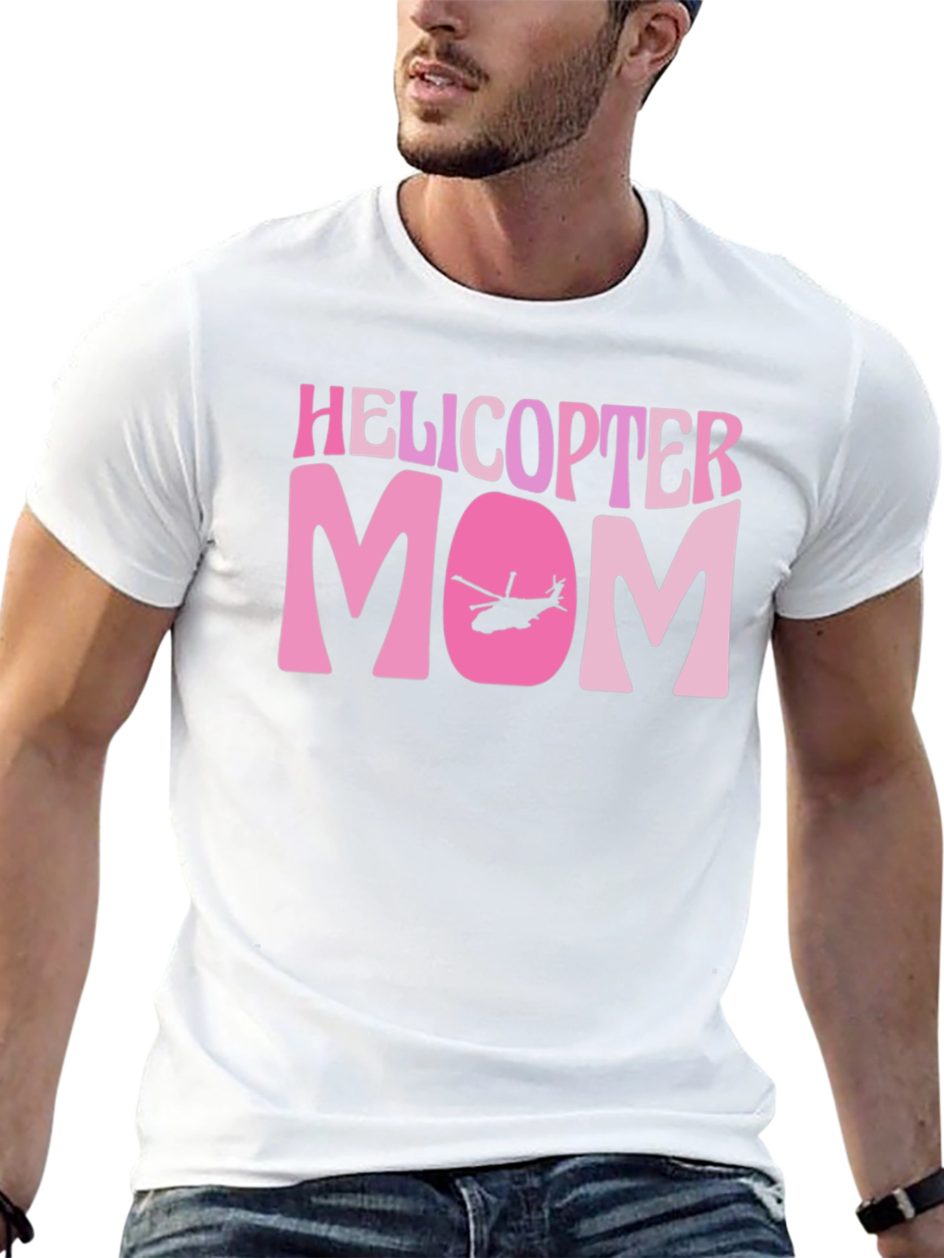 Helicopter Mom Black Graphic T-Shirt