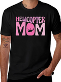 Helicopter Mom Black Graphic T-Shirt