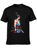 Samurai Warrior Graphic Tee - Unique Design