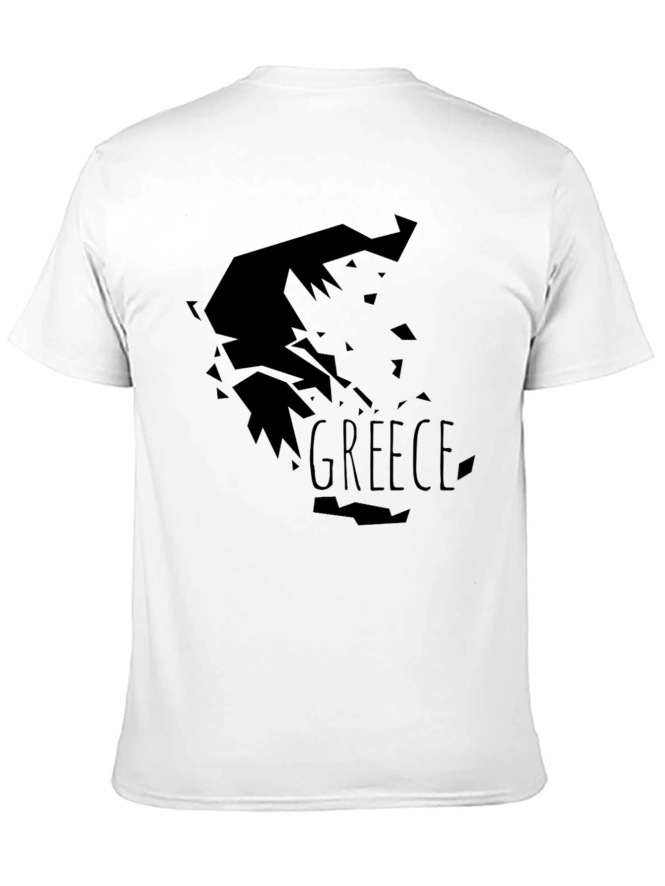 Greece Map T-Shirt - Black Graphic Tee