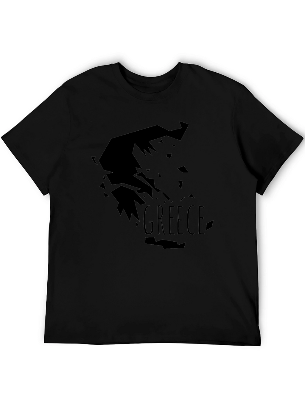 Greece Map T-Shirt - Black Graphic Tee