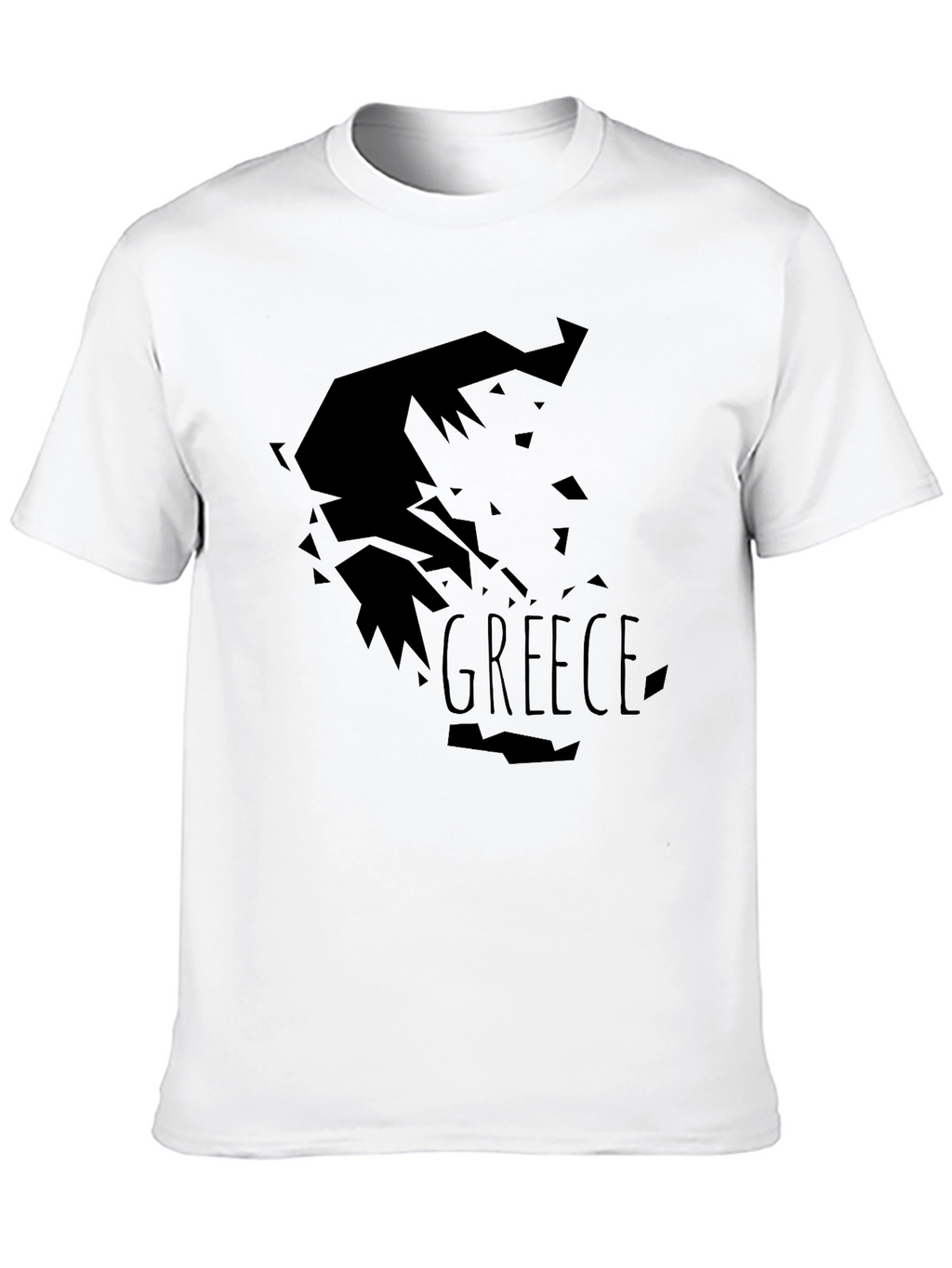 Greece Map T-Shirt - Black Graphic Tee