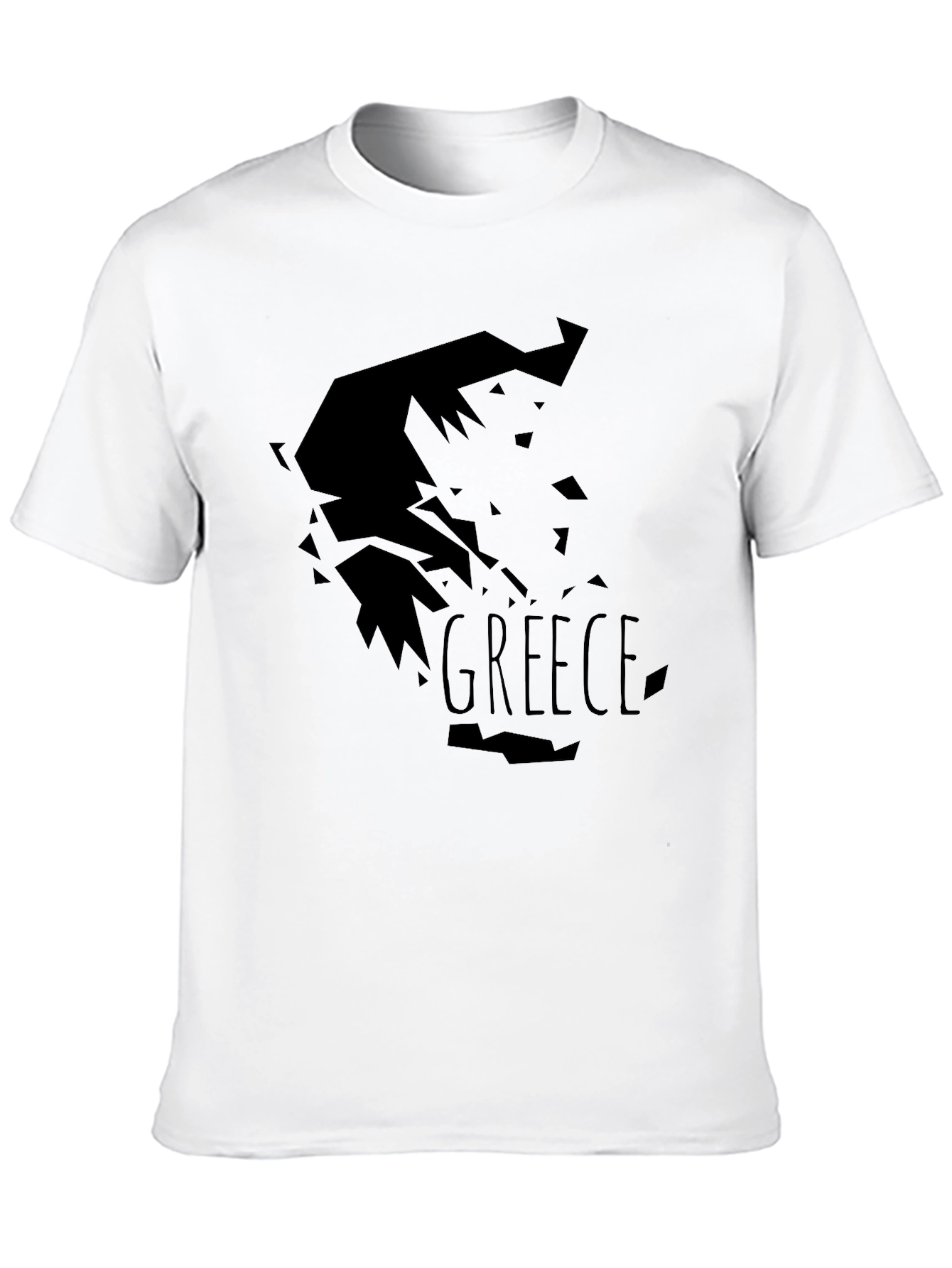 Greece Map T-Shirt - Black Graphic Tee