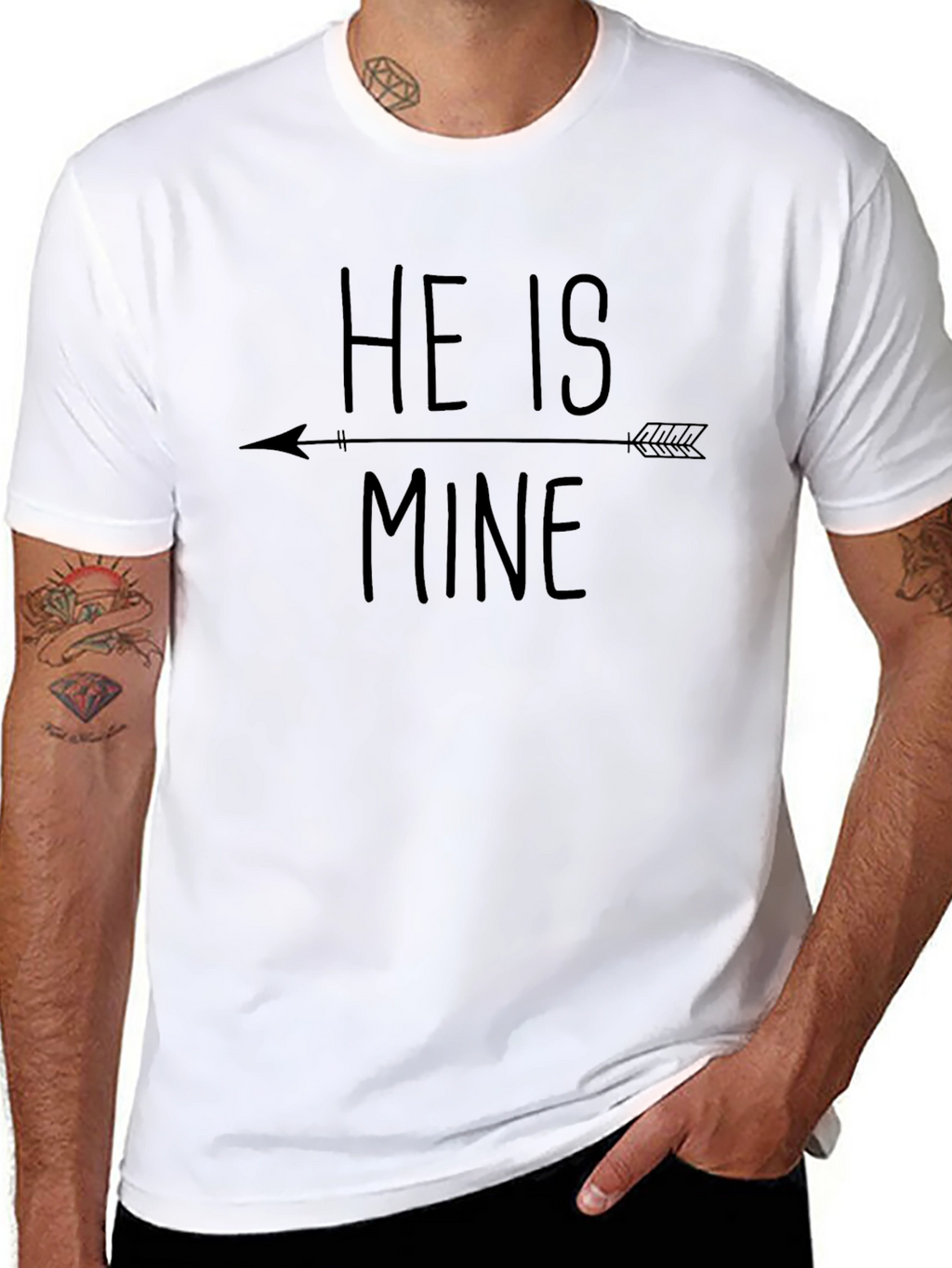 He Is Mine Matching Couple T-Shirt