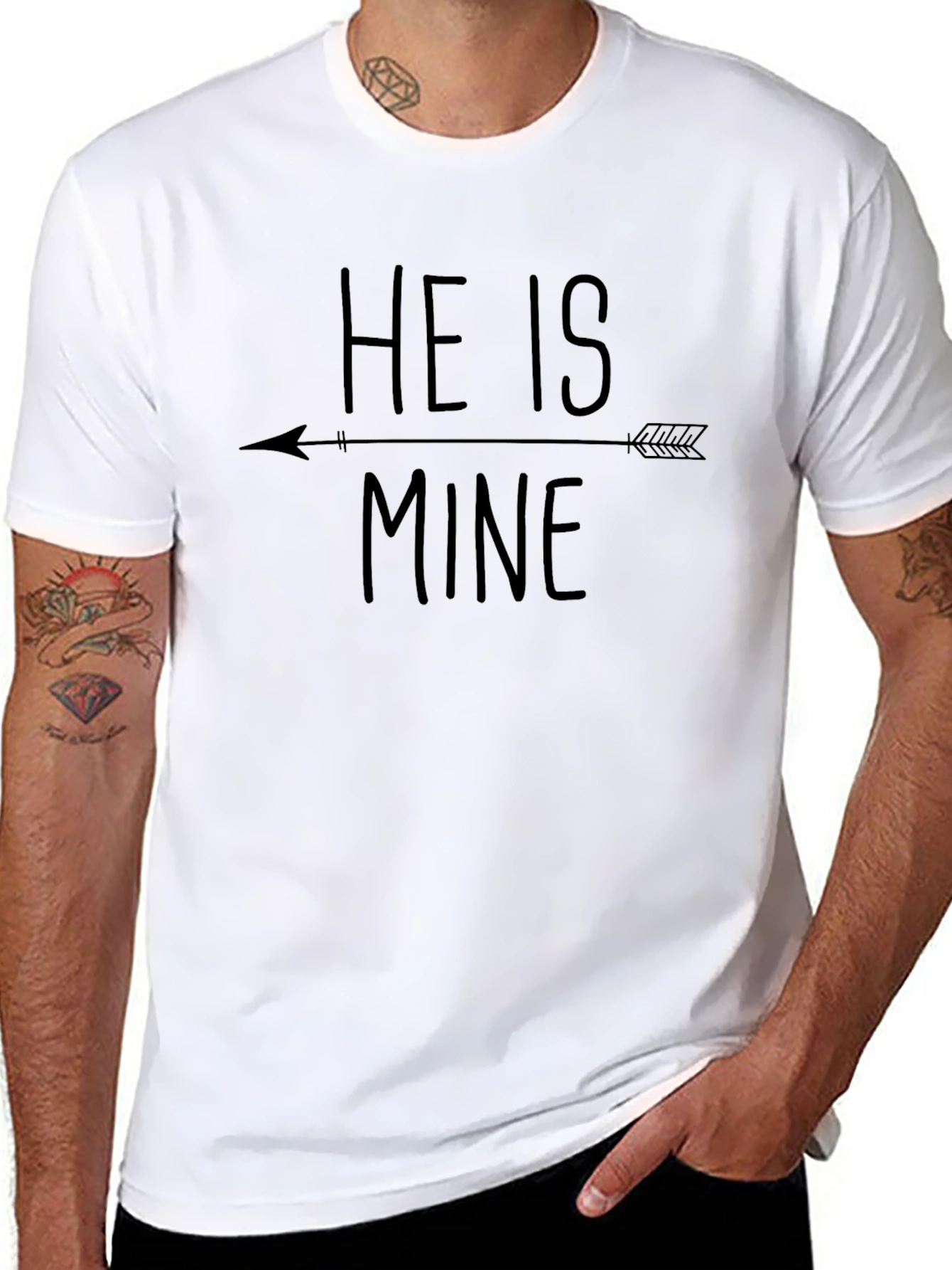 He Is Mine Matching Couple T-Shirt