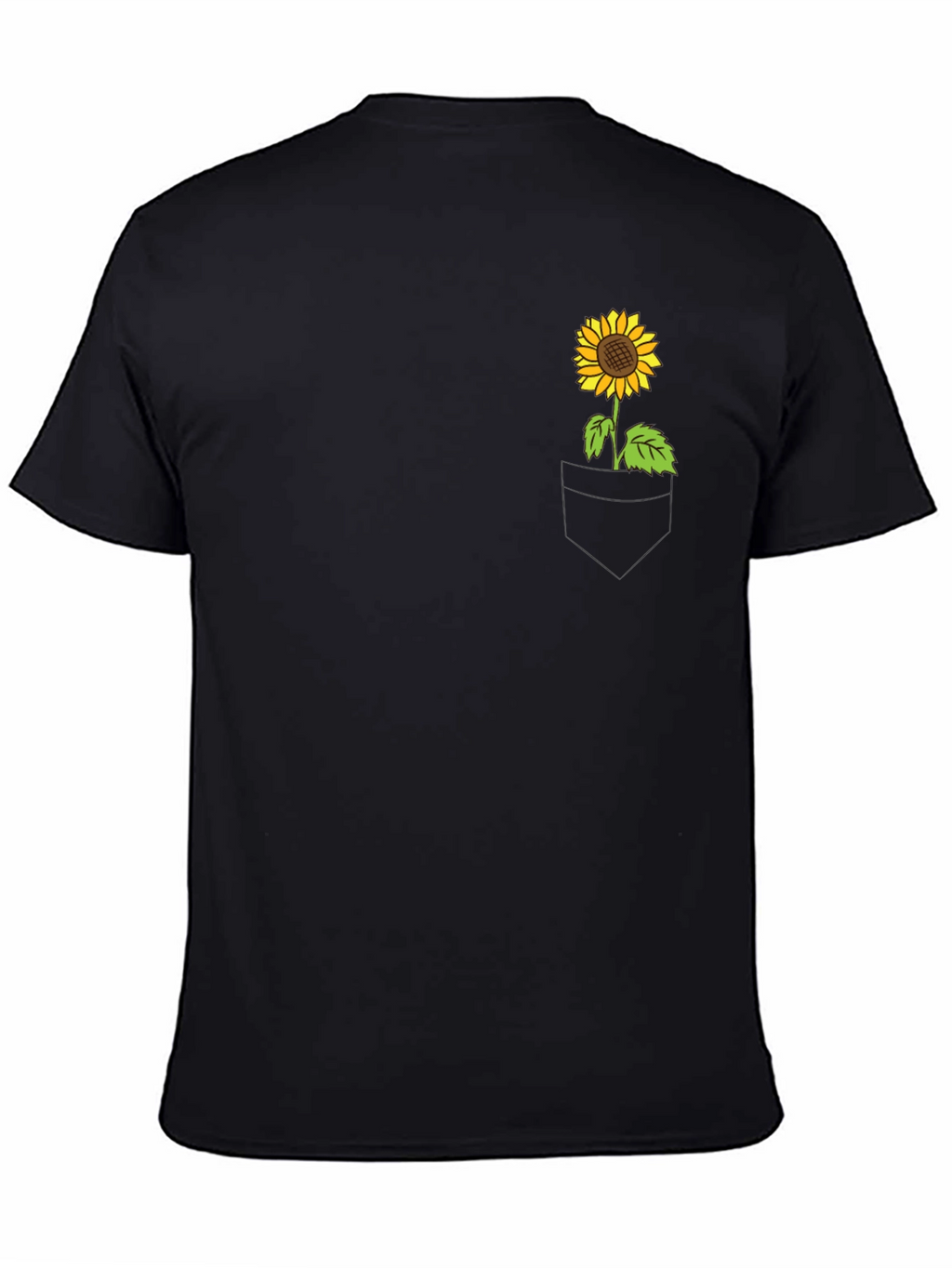 Sunflower Pocket T-Shirt - Casual Graphic Tee