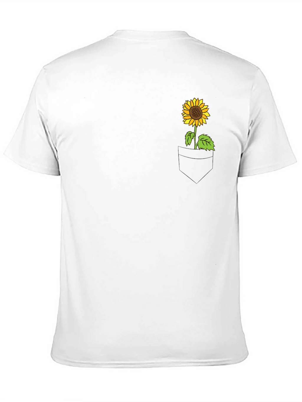 Sunflower Pocket T-Shirt - Casual Graphic Tee
