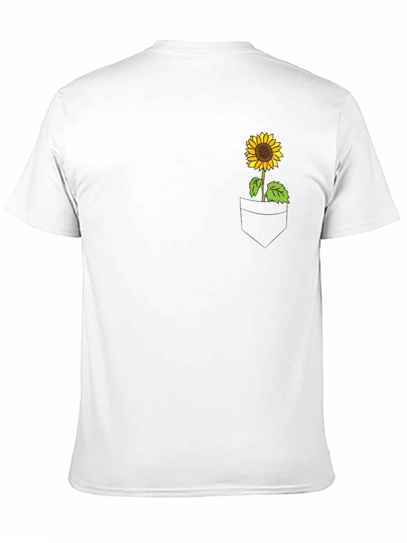 Sunflower Pocket T-Shirt - Casual Graphic Tee
