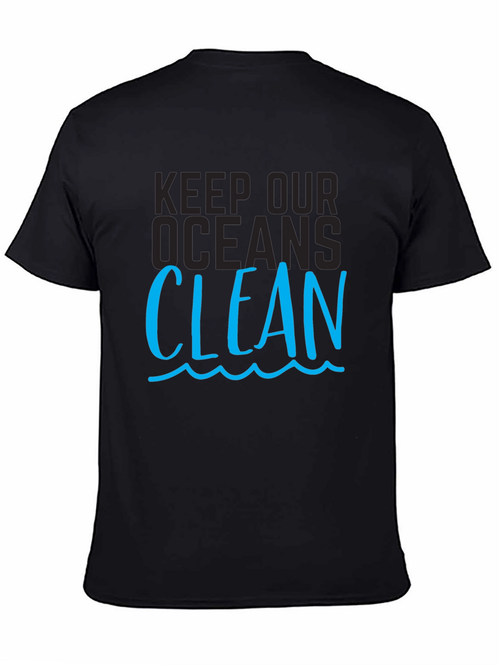 Keep Our Oceans Clean Graphic Tee - Black
