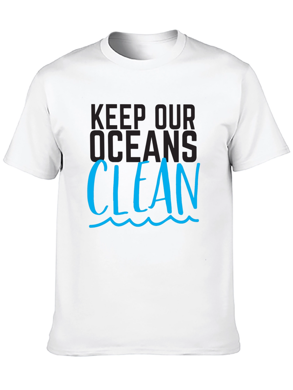 Keep Our Oceans Clean Graphic Tee - Black