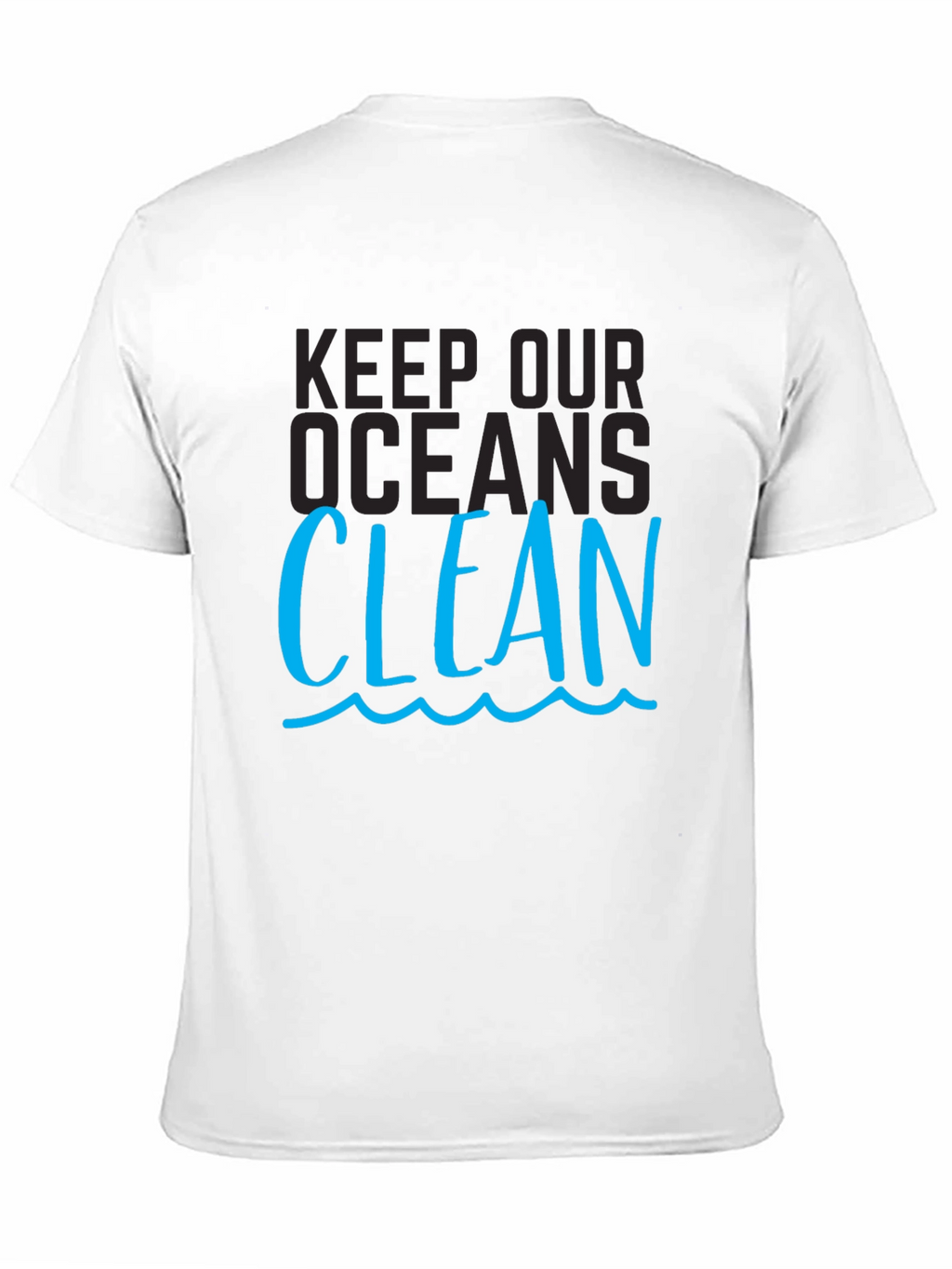 Keep Our Oceans Clean Graphic Tee - Black