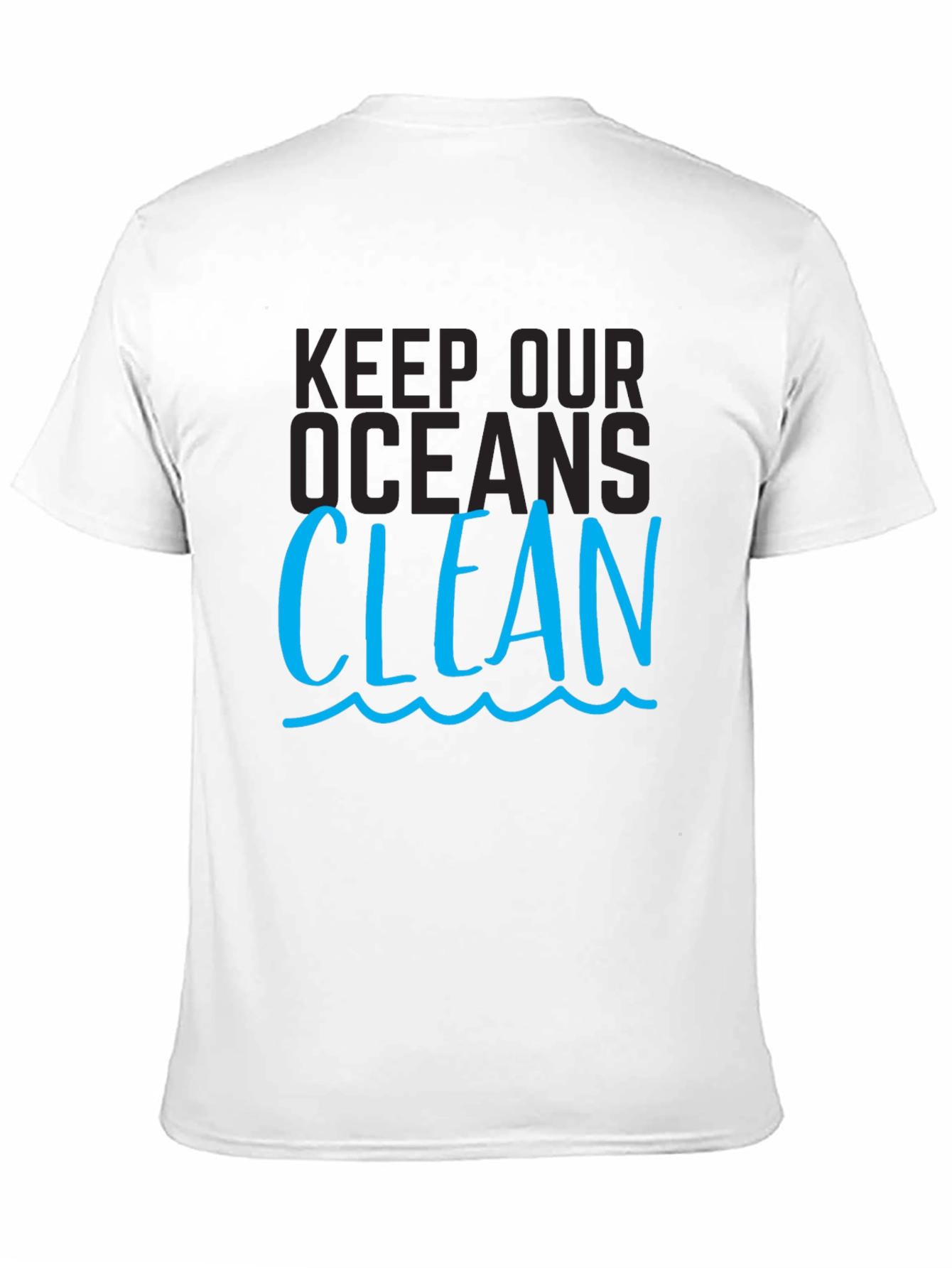 Keep Our Oceans Clean Graphic Tee - Black