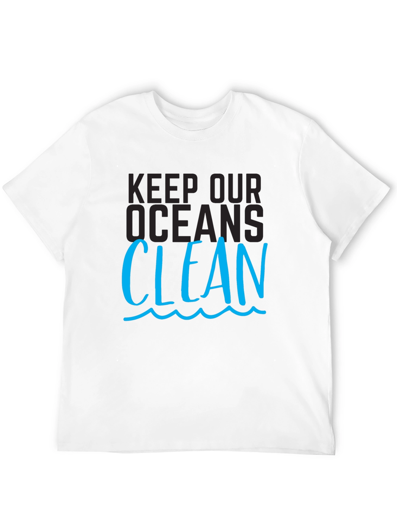 Keep Our Oceans Clean Graphic Tee - Black