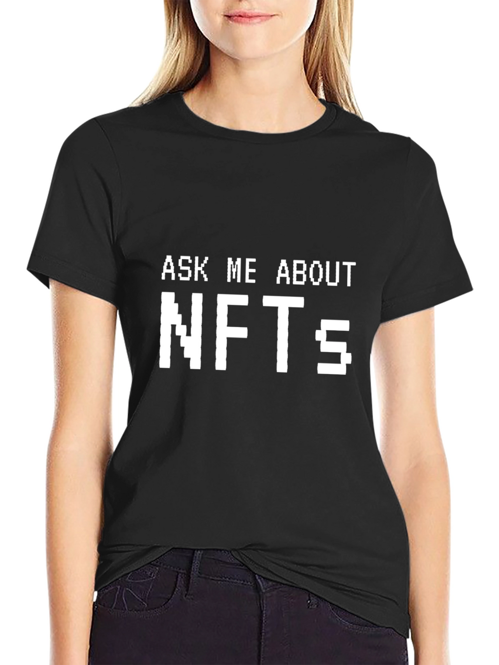 Ask Me About NFTs Black T-Shirt