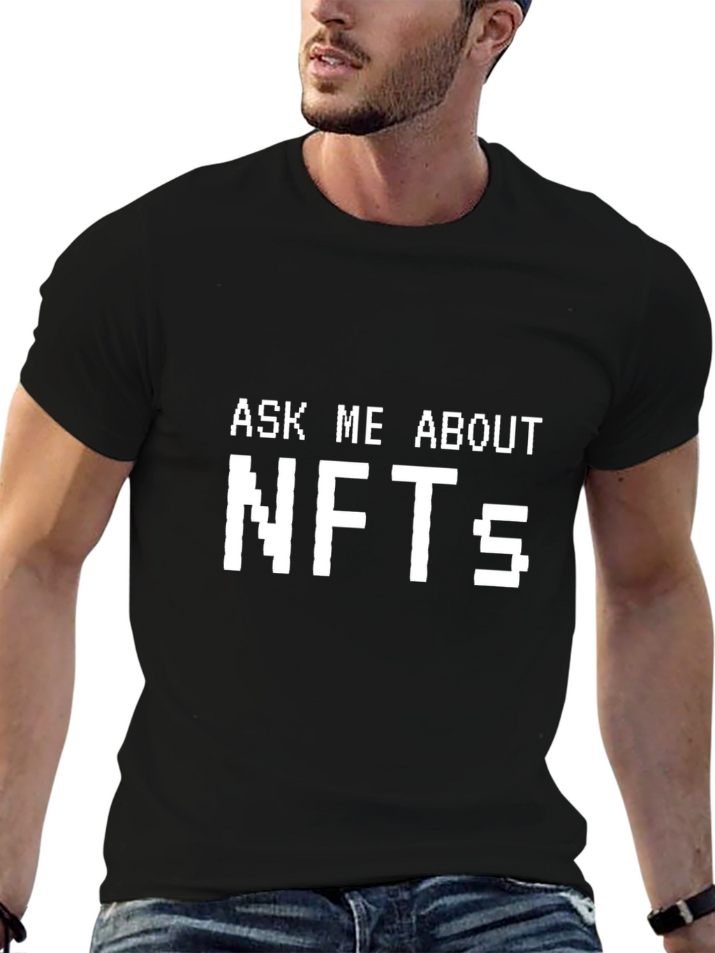 Ask Me About NFTs Black T-Shirt