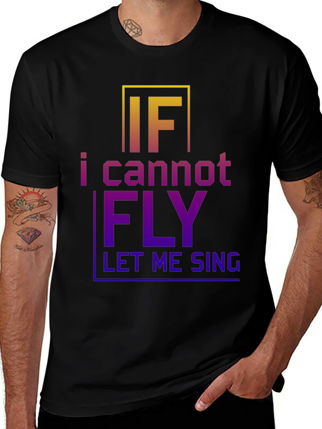 Inspirational Graphic T-Shirt - If I Cannot Fly