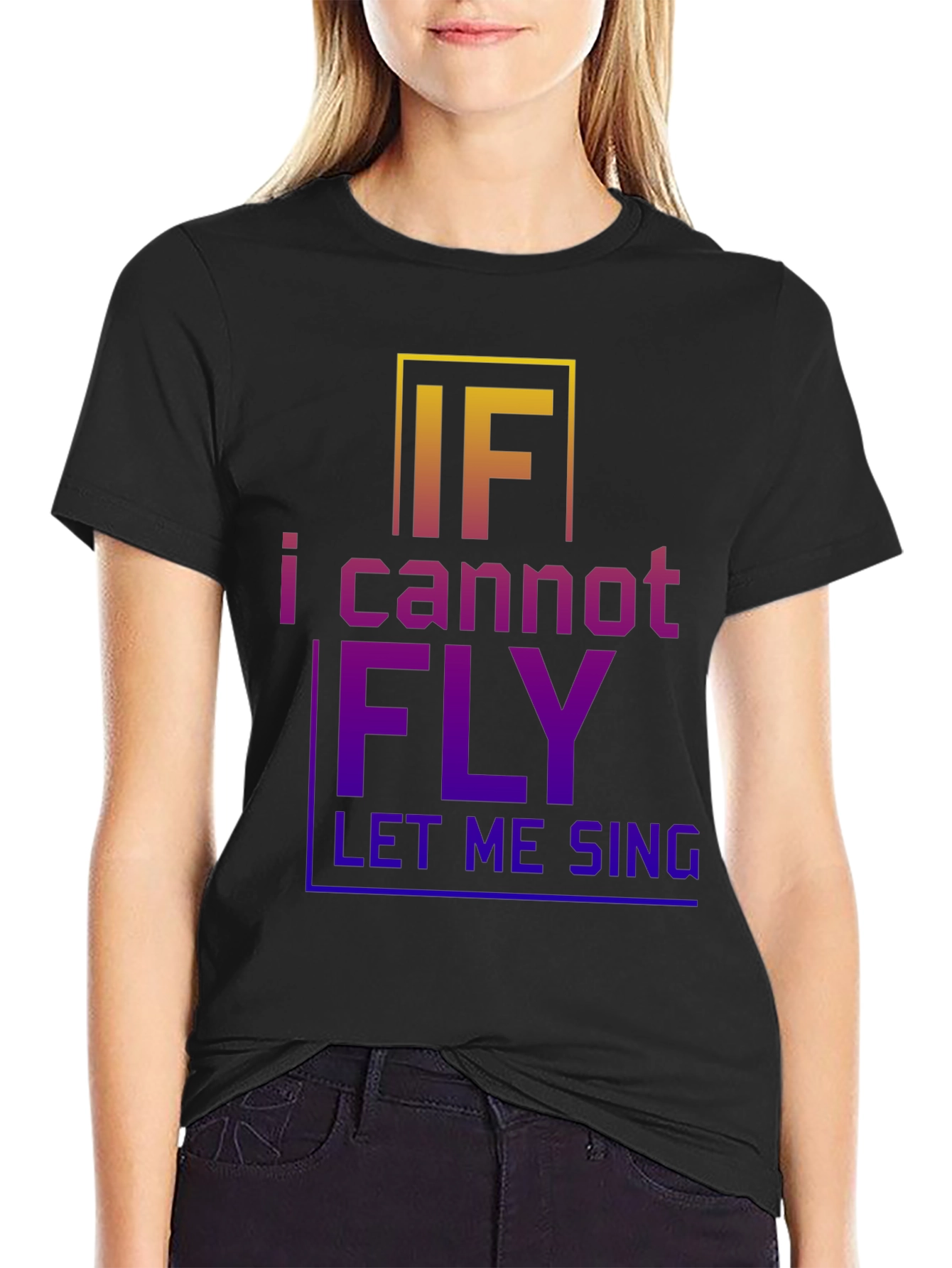 Inspirational Graphic T-Shirt - If I Cannot Fly
