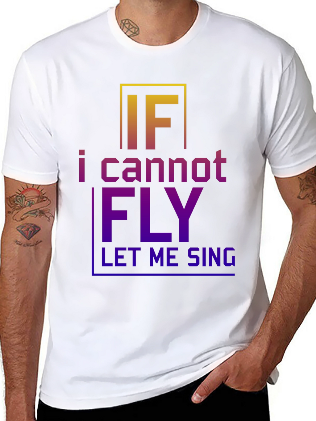 Inspirational Graphic T-Shirt - If I Cannot Fly