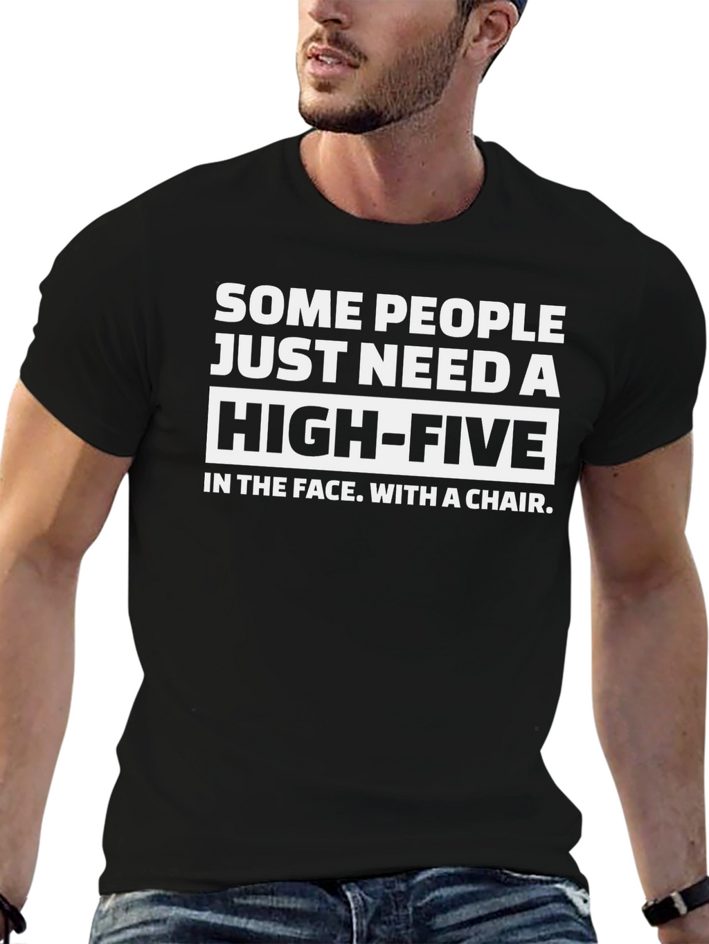 Funny High-Five in The Face Graphic T-Shirt