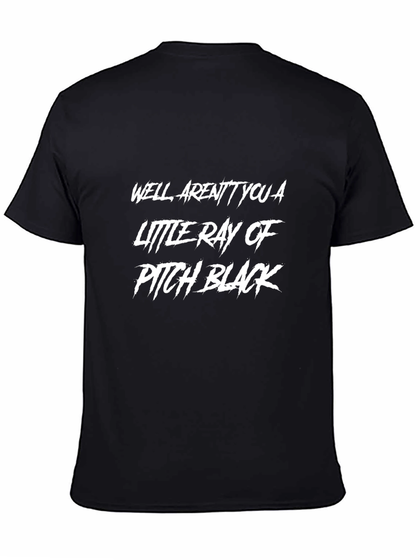Humorous Graphic Tee - Pitch Black