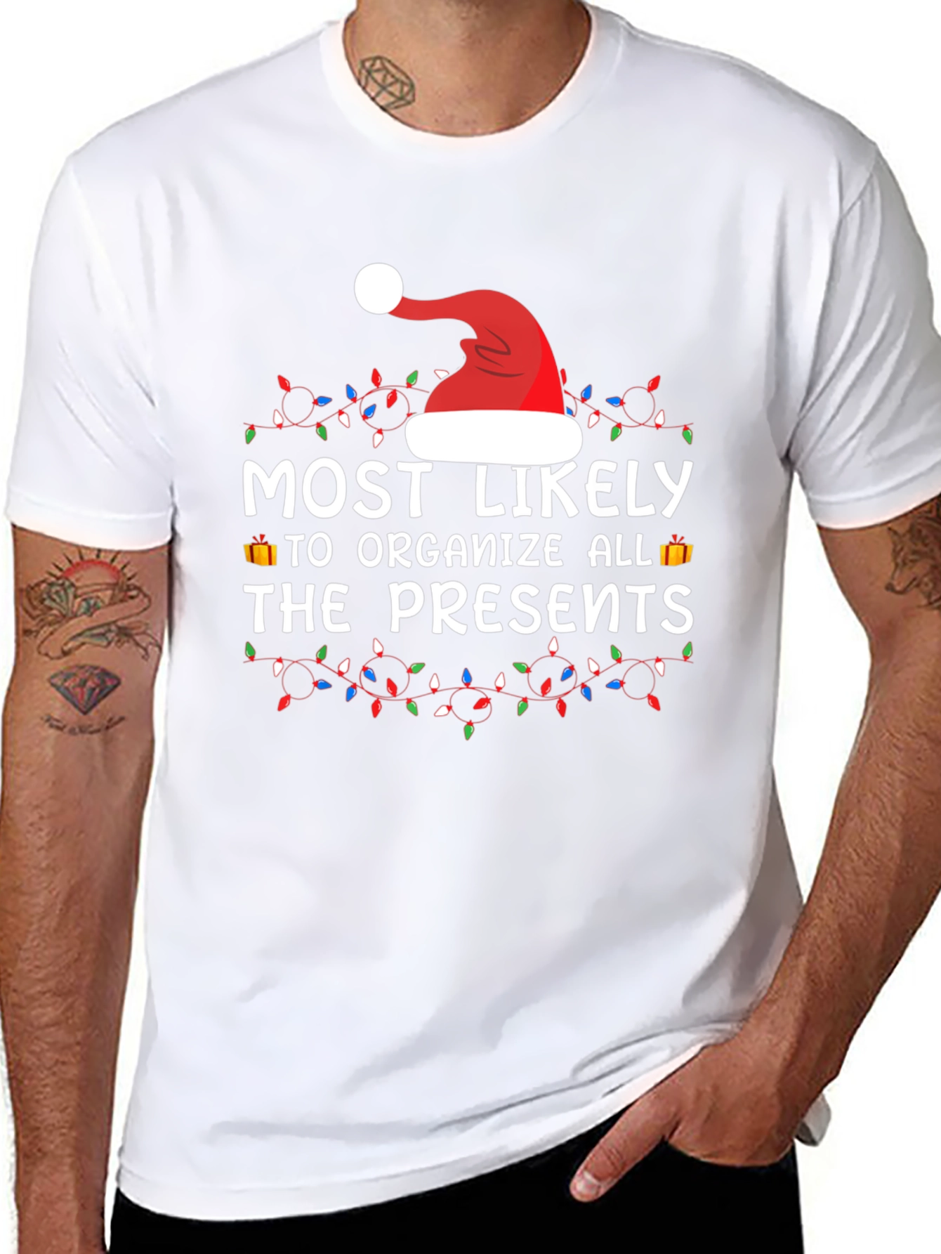 Festive Holiday Tee: Most Likely to Organize Presents