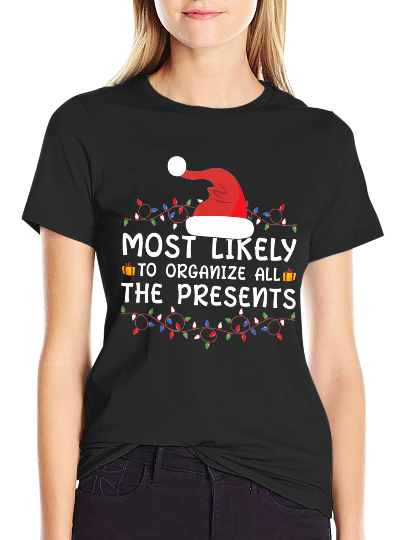 Festive Holiday Tee: Most Likely to Organize Presents
