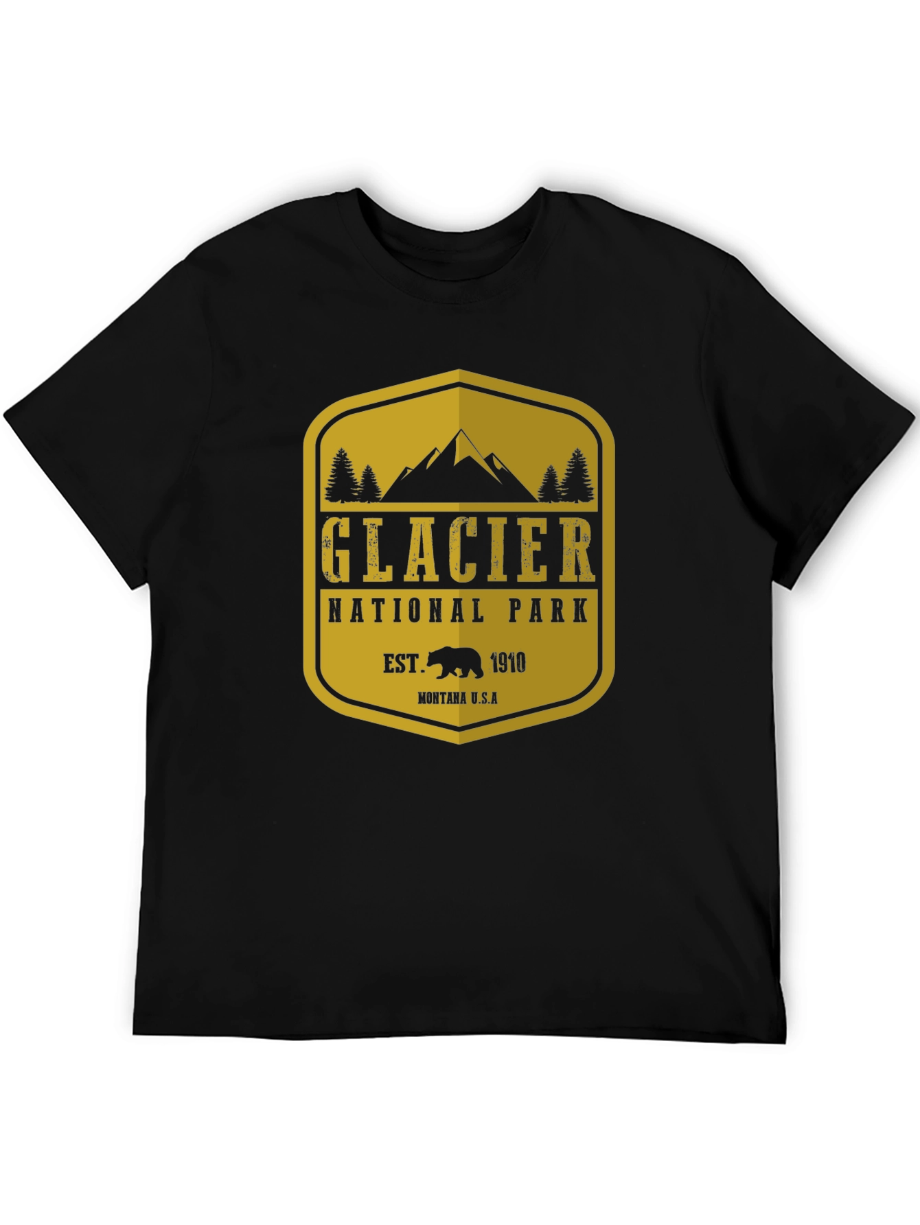 Glacier National Park T-Shirt - Black