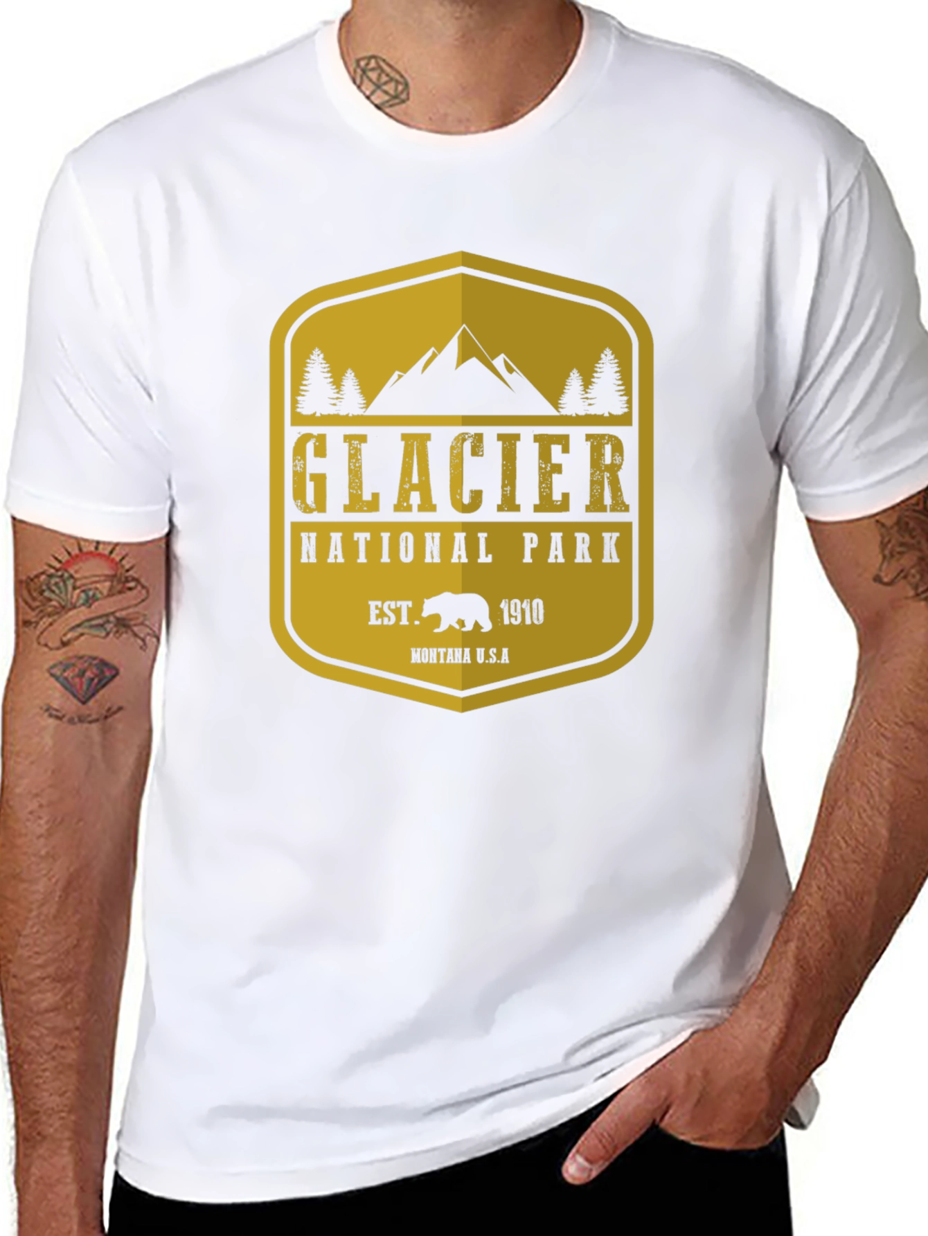 Glacier National Park T-Shirt - Black