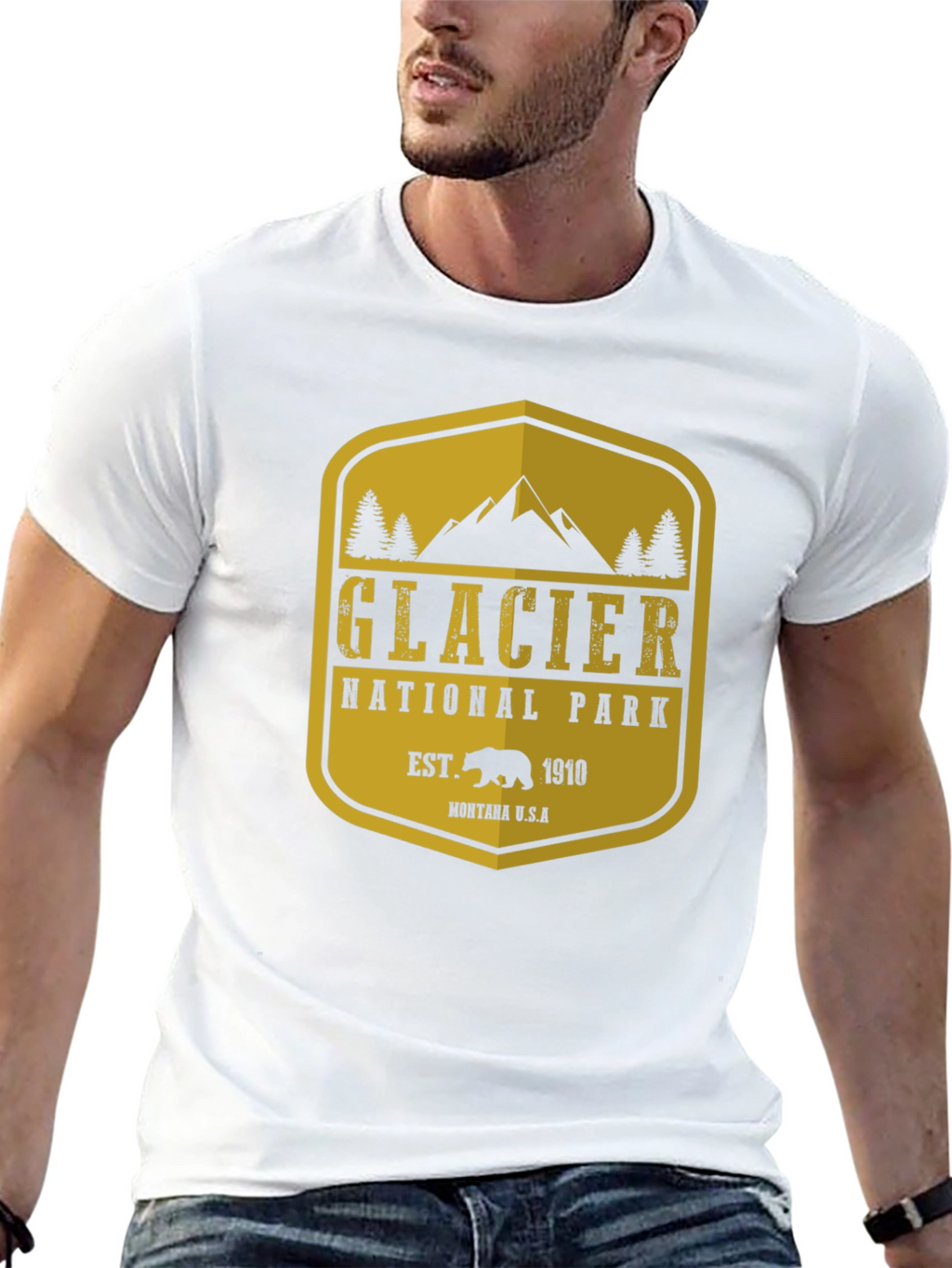 Glacier National Park T-Shirt - Black