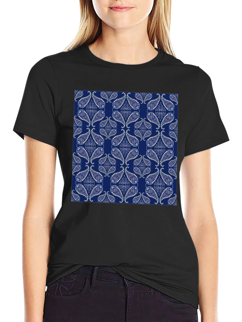 Patterned Graphic Tee - Casual Style