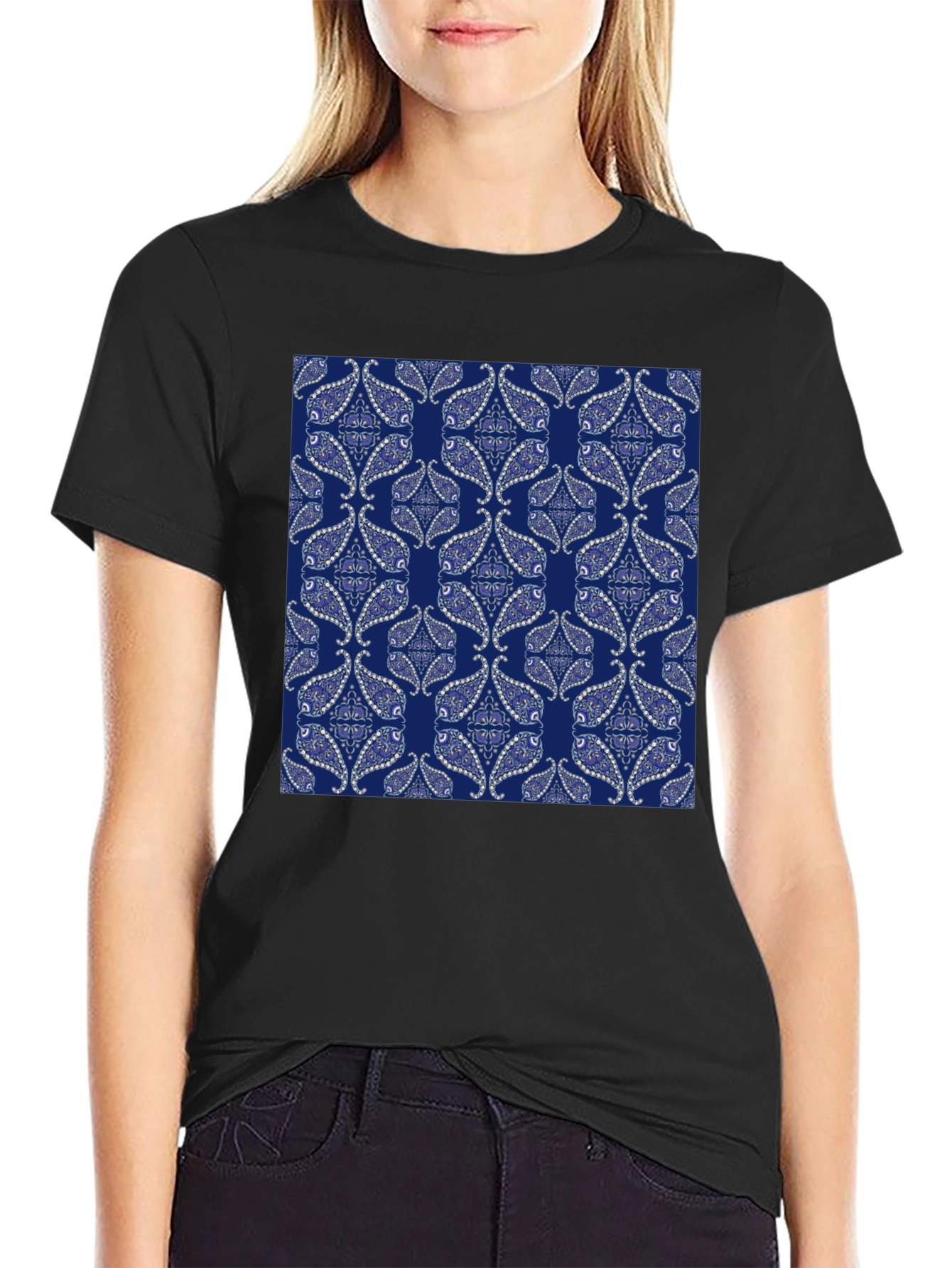 Patterned Graphic Tee - Casual Style