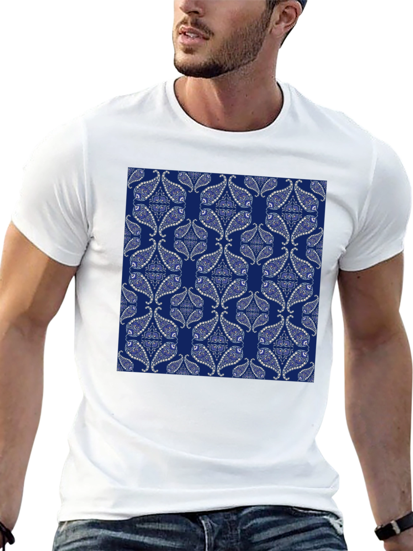Patterned Graphic Tee - Casual Style