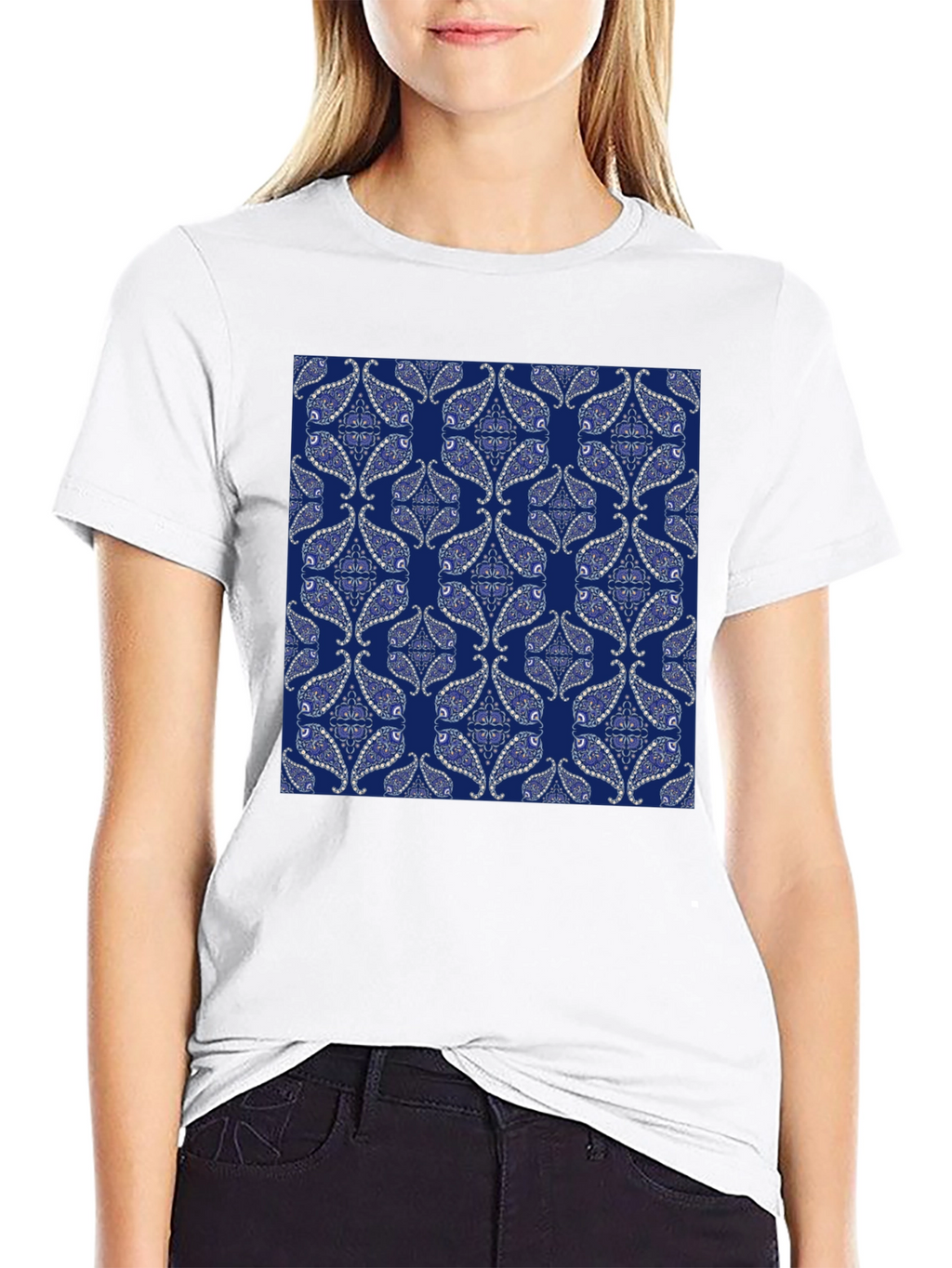 Patterned Graphic Tee - Casual Style