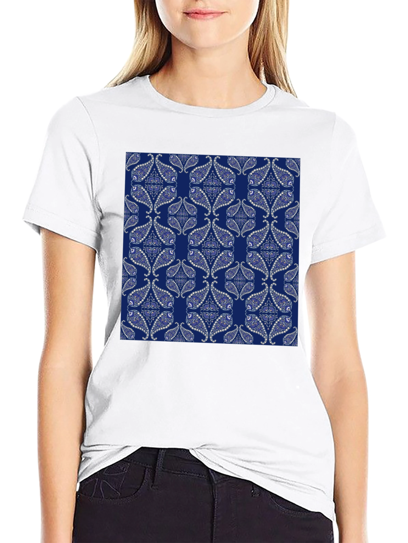 Patterned Graphic Tee - Casual Style