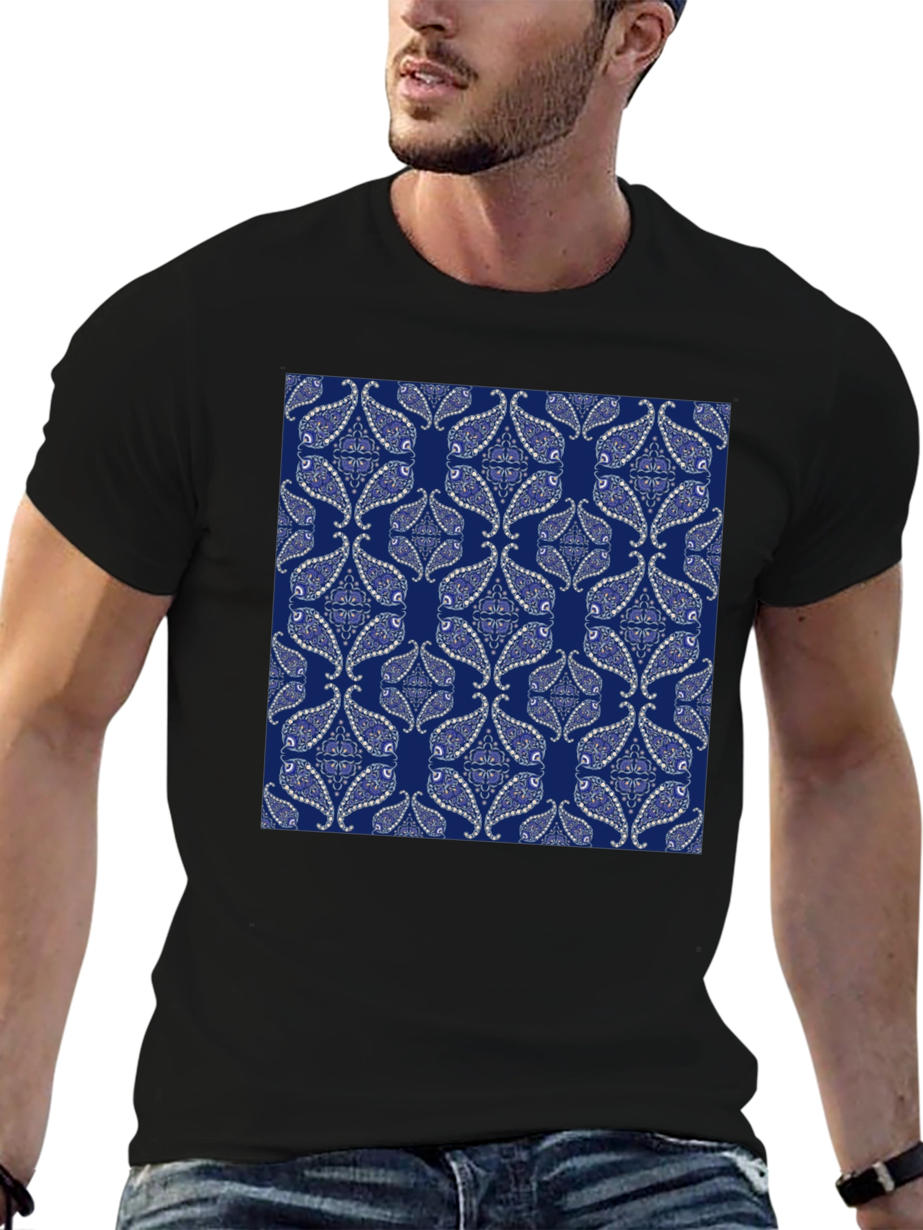 Patterned Graphic Tee - Casual Style