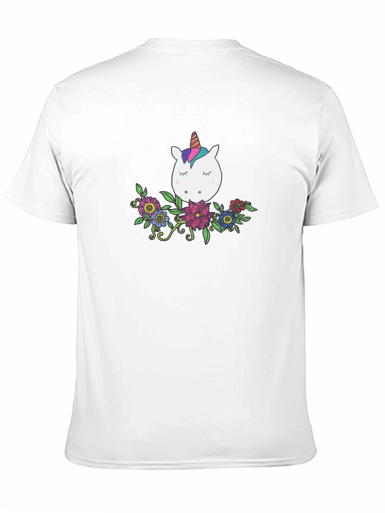 Unicorn Floral T-Shirt - Stylish Black Tee
