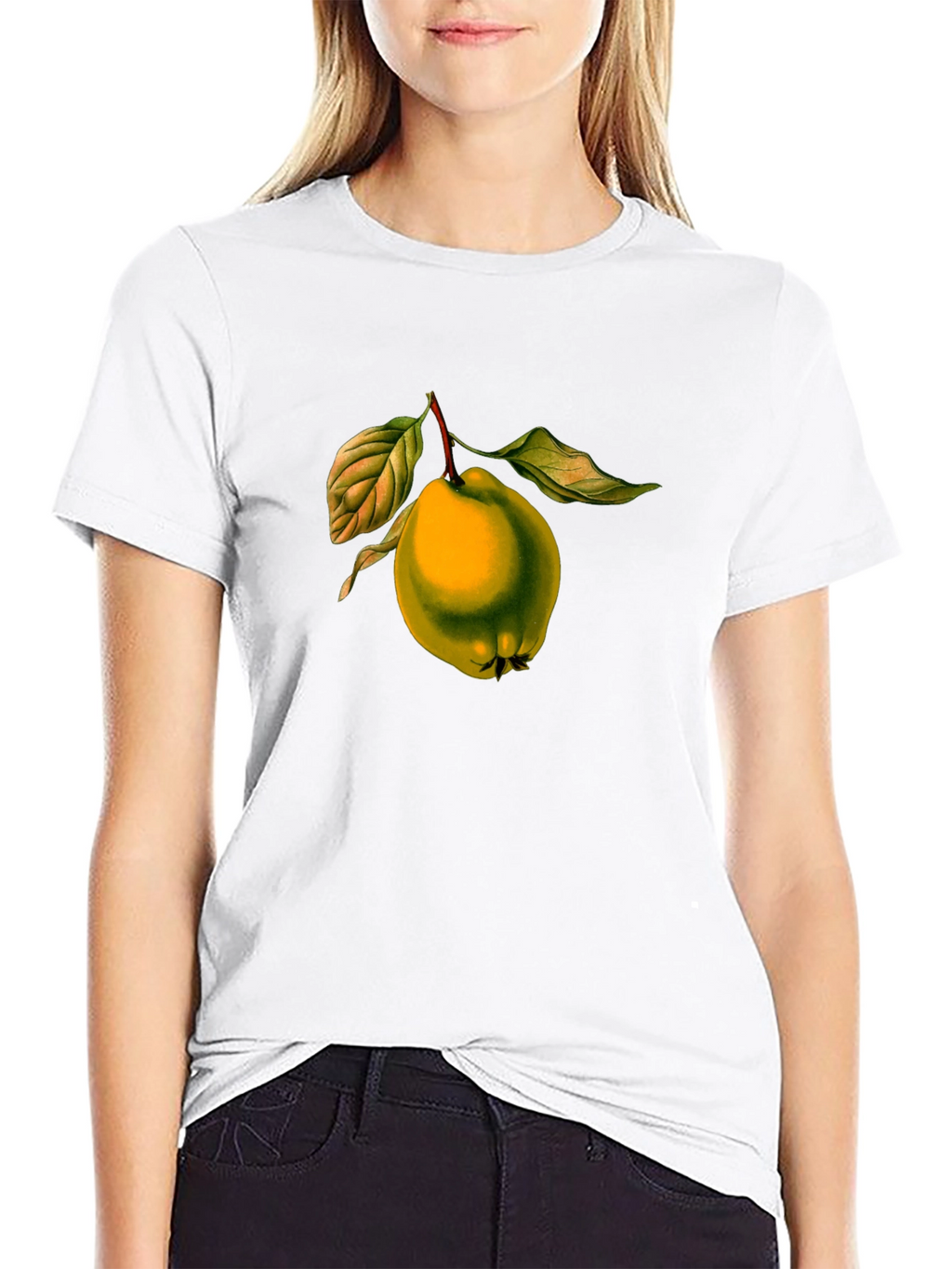 Unique Quince Fruit Graphic T-Shirt