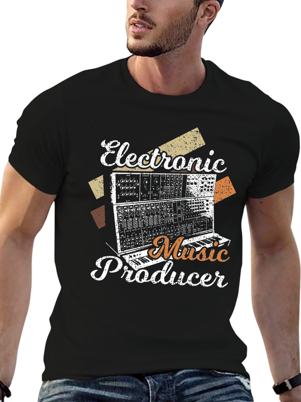 Electronic Music Producer T-Shirt - Retro Synth Design