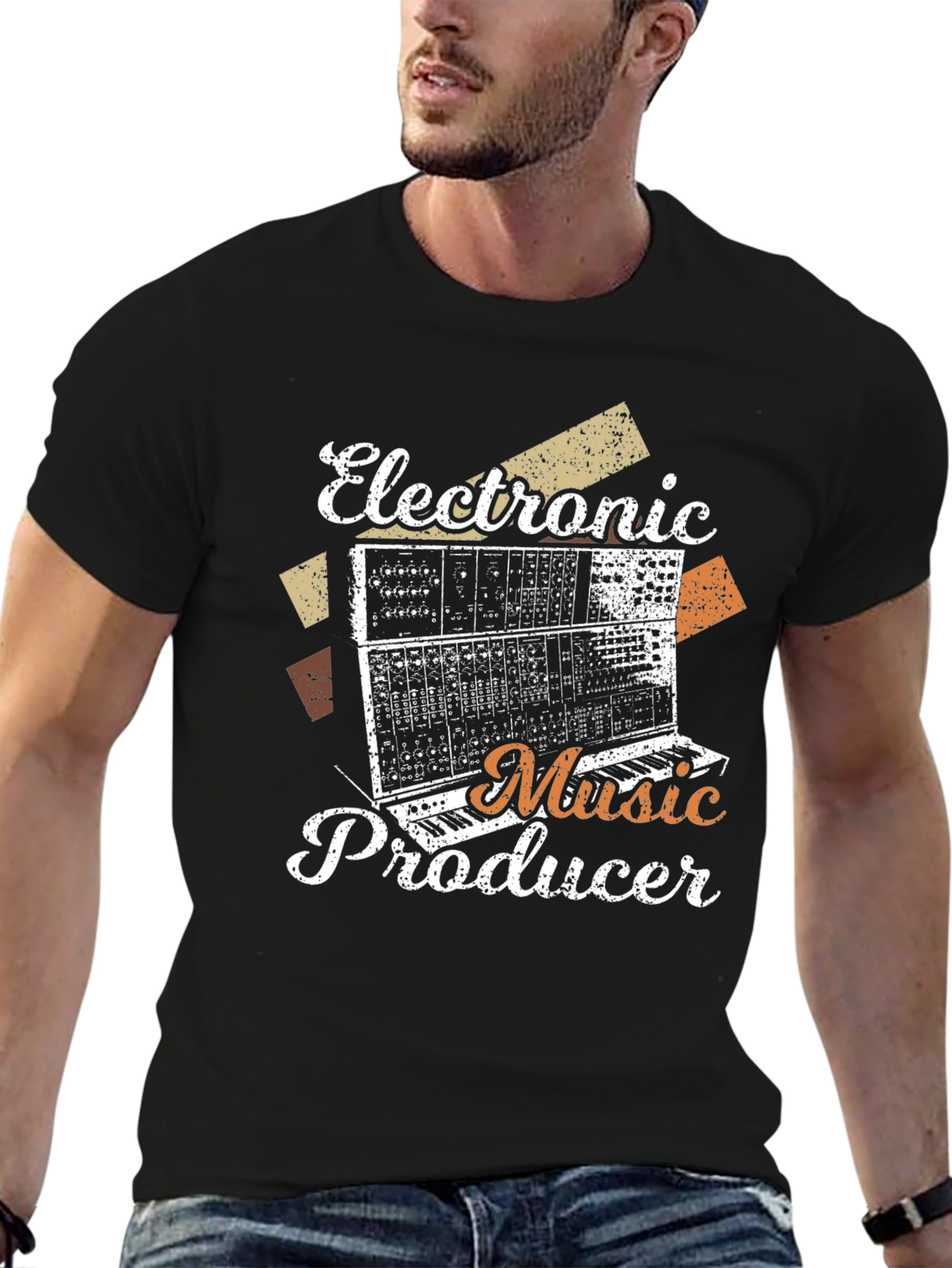 Electronic Music Producer T-Shirt - Retro Synth Design