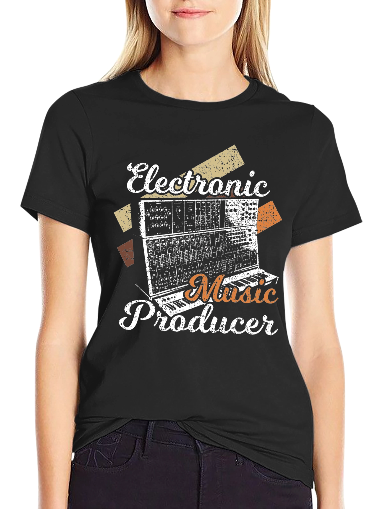 Electronic Music Producer T-Shirt - Retro Synth Design
