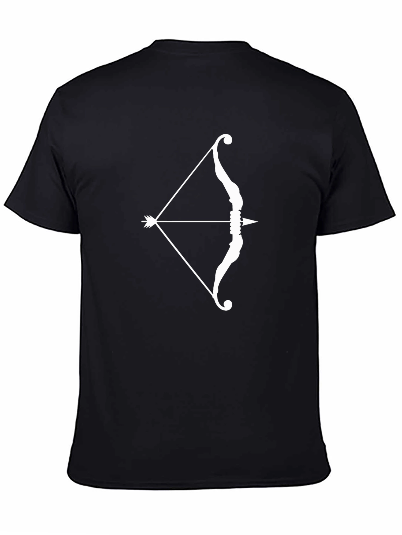 Bow and Arrow Graphic Tee - Black Cotton T-Shirt